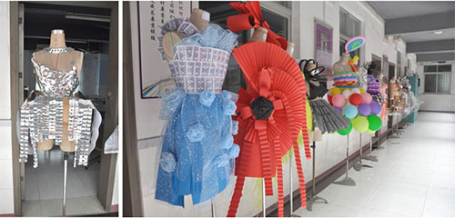 学校40班举办服装创意设计作品展览