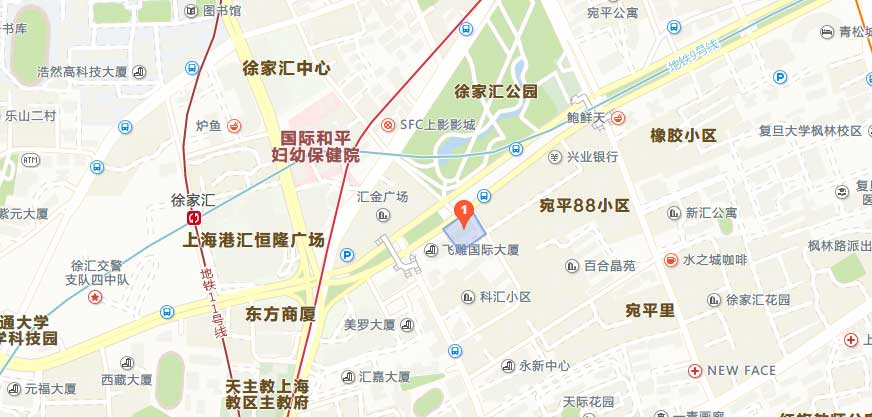 上海启德徐家汇校区位于徐汇区肇嘉浜路1033号,周边有衡山公园,上海