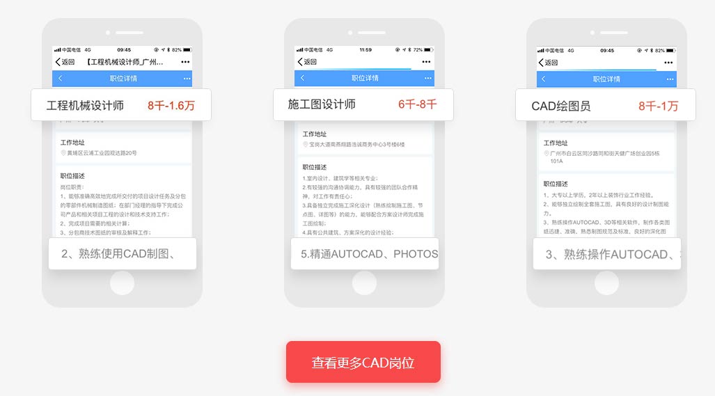 各行業領域都在爭搶CAD設計人才
