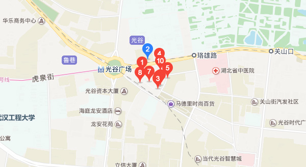 武汉樱花国际日语光谷校区具体地址——百度地图