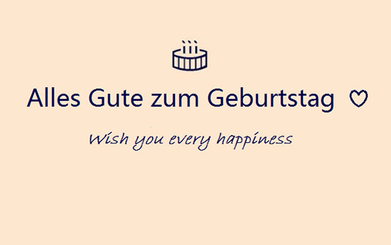 生日用德语怎么说
