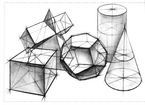 结构素描几何形体组合