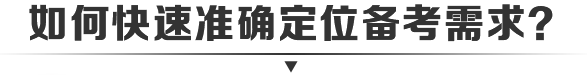 如何快速準確定位備考需求