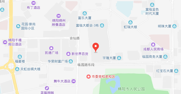 綿陽新航道大都會校區地圖