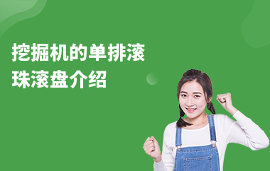 挖掘機的單排滾珠滾盤介紹