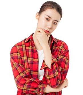 正在疑惑思考的女生