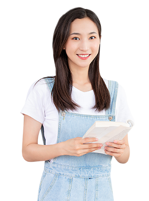 拿著書的女生