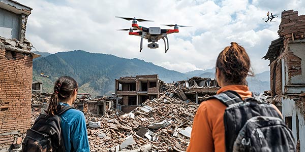 科技無人機(jī)助力地震