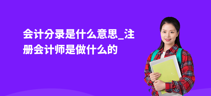 會計分錄是什么意思_注冊會計師是做什么的